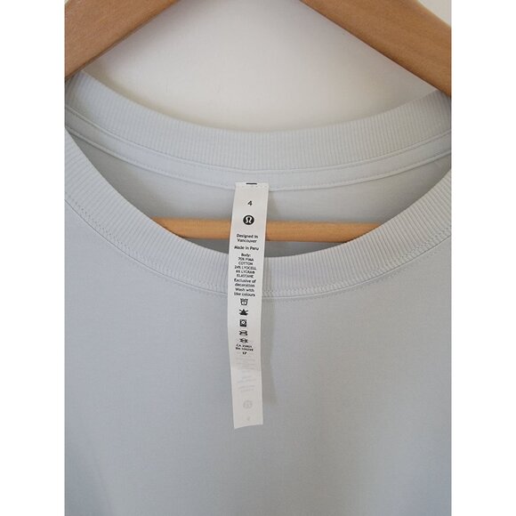 NWT Lululemon ALL YOURS TEE DRESS Light Blue Relaxed Fit Above Knee Women's Sz 4 - Picture 5 of 8